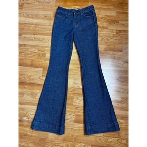 J Brand The Doll Flared Bottom Jeans Womens Blue Denim 24 Miner 222